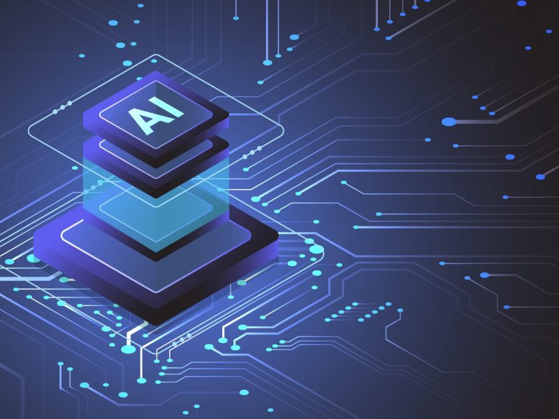 Artificial,Intelligence,Isometric,Chipset,On,Circuit,Board,In,Futuristic,Concept Artificial,Intelligence,Isometric,Chipset,On,Circuit,Board,In,Futuristic,Concept